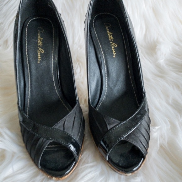 💖 Charlotte Russe Black Heels - Picture 1 of 7